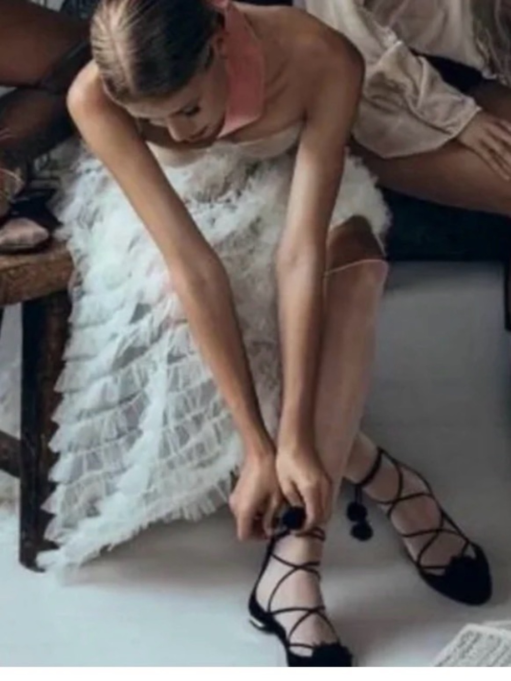 Aquazzura Tassel Flat Ballet Flats